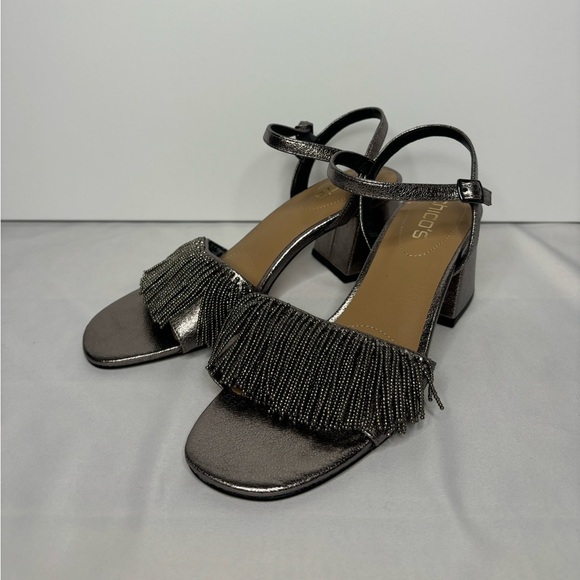 NWOT Chico's comfortable formal heels with beaded fringe detail size 8 - Picture 2 of 8